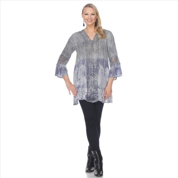 Lace Edged BOHO Tie Dye Tunic (Rock Bottom Pricing) - Picture 2 of 3